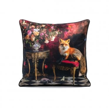 Velvet Feather Filled Fox Cushion