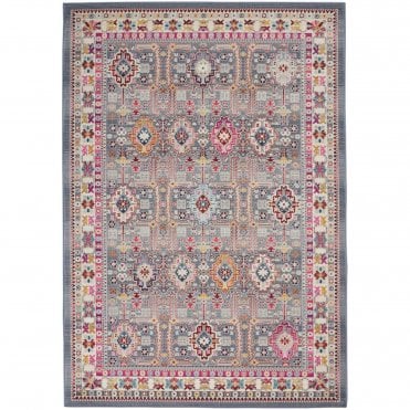 Vintage Kashan Grey/Multicolor