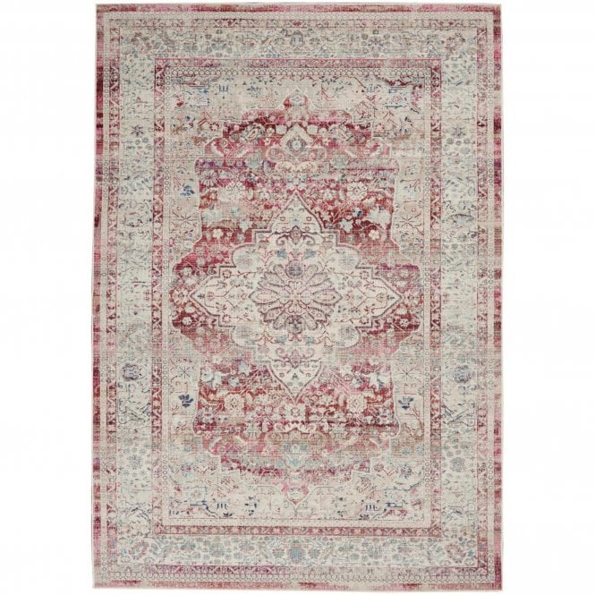 Vintage Kashan Ivory Red
