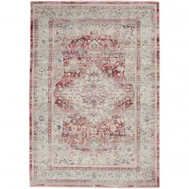 Vintage Kashan Ivory Red