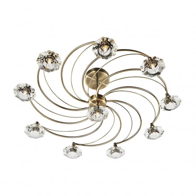 Windermere 10 Light Semi Flush