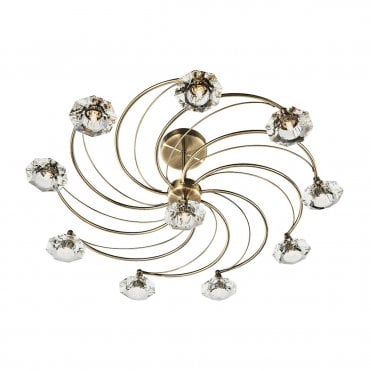 Windermere 10 Light Semi Flush