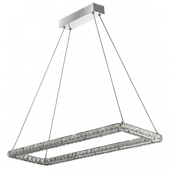Windsor Rectangular Pendant Chrome