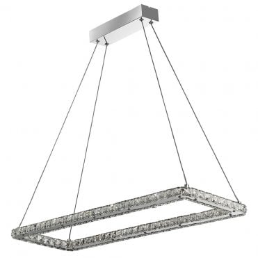 Windsor Rectangular Pendant Chrome